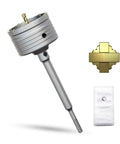 METOTY 4-inch concrete hole saw with 220mm SDS-Plus shank; 100mm bit for drilling concrete, brick, cement, stone