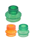 Top Notch 3 Piece Industrial Pneumatic Manipulator Vacuum Suction Cup Set SPB1 Series in green and orange for heavy-duty use.