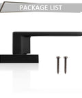 Pack Of 2 Black Dummy Door Levers For Closets And French Doors Square NonTurning Pull Handles Surface Mounted Easy Install SingleSide Operation Matte Finish Durable Build For Interior Doors, black lever and screws