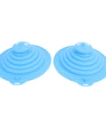 SUNGOOYUE Silicone Tub Stopper Strong Suction Seal in blue, featuring a fun design for kids and effective leakproof seal.
