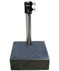 Granite Surface Check Comparator Stand Plate With 6 By 6 By 2 Inch Base, Ultra Flat 0.0005 Inch Tolerance, 8 Inch Column, 0.934 Inch Bar Diameter