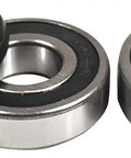 Solid Fix Bearing And Seal Repair Kit Compatible With Frigidaire Front Load Washing Machine Washer Tub, two metal bearings and one rubber seal.