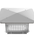 Heavy Duty 8X13 Inch Chimney Cap, Badass 304 Stainless Steel Spark Arrestor For Fireplace with adjustable mesh cover.
