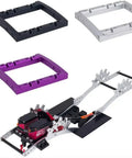 Dual Servo Mount For 1 By 10 RC Crawlers Capra SCX10 II LCG Chassis showing aluminum alloy parts for steering and winch upgrade.