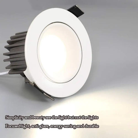 ELUKHT 13-Pack White Retrofit LED Recessed Lighting 3.5/4 Inch Anti-Glare Led Recessed Lights with white round trim and heat sink.