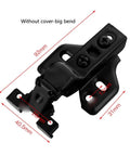 Aluminum Frame Glass Door Hinges Set With Hydraulic Damping Buffers, product dimensions shown, for display cabinets.