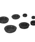 Pro Grade 170 Piece Rubber Grommet Kit With Durable O Ring Assortment For Automotive Wiring, Hydraulic And Pneumatic Systems, Includes 7mm To 25mm Sizes For Easy Fit, Versatile Sealing And Protection., black rubber grommets in assorted sizes