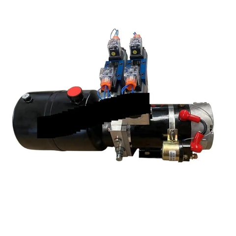 Brushed Power Unit For DC 12v 24v Stacker Electric Forklift Double Acting Hydraulic Oil Pump with solenoids and tank.