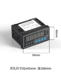 Digital indicator display for Pro Grade High Precision Load Cell With Indicator For Tension And Compression Weight Sensing On Scales, 0 To 1000Kg Range, Built Tough For Accurate Readings Every Time, dimensions 96mm x 48mm, black casing.