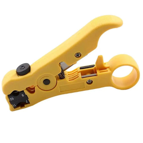 Two Pack Universal Cable Wire Stripper Cutter Tool For Flat Or Round Cables UTP Cat5 Cat6 And Coaxial Coax Stripping Tool
