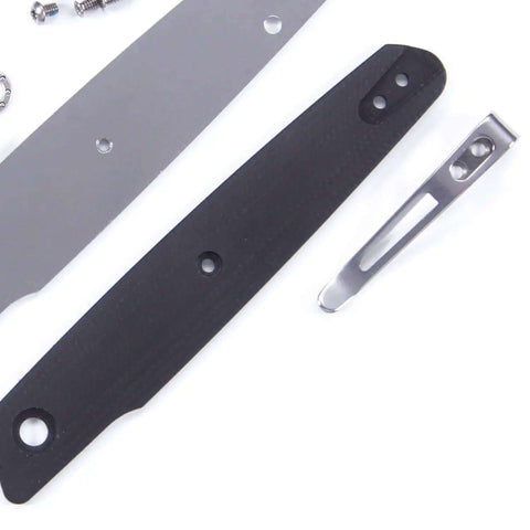 M63 DIY Folding Knife Kit With Dual Bearing Flipper Parts Kit Black G10 Handle Scales Gift Box Included USA Design exposed parts