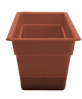 Durable Terra Cotta Window Box Planter With Removable Tray 24 Inch Weatherproof Resin Garden Box For Indoor Outdoor Use