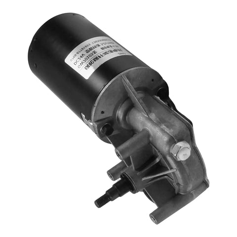 24V DC Worm Gear Motor 52 RPM Reversible Beefy High Torque Electric Gearbox Reduction With Left Threaded Shaft GW70105
