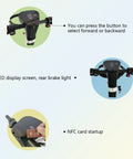 Foldable Electric Golf Cart With Tough Dual Motor Grip, 48V Extended Battery instrument panel with LED display and NFC startup.