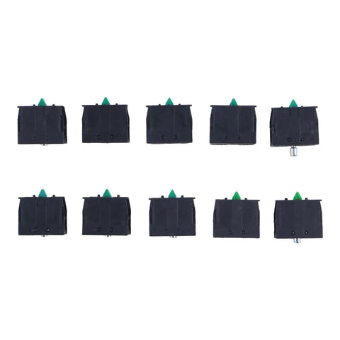 10 Pack Heavy Duty Contact Block And Momentary Push Button Switch Zb2 Be101 clearly displayed in a line for easy viewing.