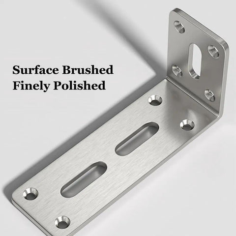 Stainless Steel L Shaped Shelf Brackets Wall Mount 90 Degree Right Angle Supports Heavy Duty Rustproof Waterproof Steel