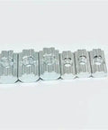 Get These Awesome Sliding T Nuts For 20 Series Aluminum Profiles! M3, M4, M5, And M6 Hammer Drop Fasteners Are Built Durable And Rust Proof. Perfect For DIY Workbenches, Industrial Racks, Or Home Workshops Where You Need Serious Strength Without The. Image shows six metal T-nuts in various sizes for M3 to M6, featuring a rust-proof finish.
