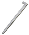 Close-up of a single 16 Gauge 1-3/4 Inch L-Cleat Nail for hardwood flooring installations, showing the nail's textured surface.