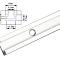 Heavy Duty Aluminum T Track Miter Jig Slot For Table Saw And Router Bench Rig No Sweat Install Smooth Glide with measurements.