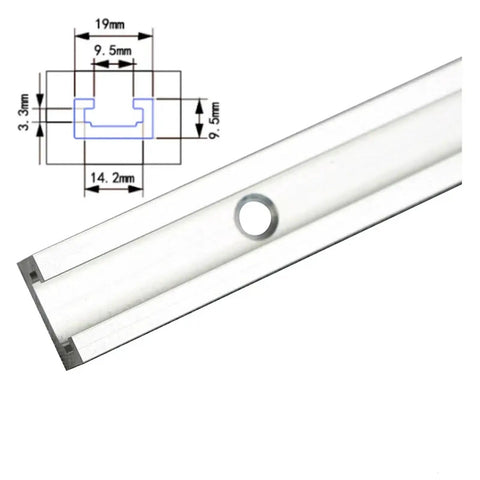 Heavy Duty Aluminum T Track Miter Jig Slot For Table Saw And Router Bench Rig No Sweat Install Smooth Glide with measurements.