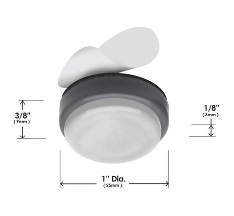 One Inch Chair Sliders Set Of Eight Self Adhesive And Screw On Furniture Glides For Hard Floors And Low Pile Carpet, round slider