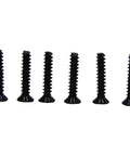 Two Pack Steering Linkage With Screws For Hyper Go MJX RC Trucks One Sixteenth And One Fourteenth Scale Upgrade Kit Fits H14BM H16BM H16PL 14210 14211 JC14EP JC16 Spare Parts 16431 14431 Durable RC Steering Hardware. Black screws close-up