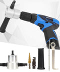 Six Piece Double Head Metal Nibbler Cutter Drill Attachment Kit For Cutting Iron And Stainless Steel, ergonomic handle