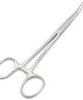 Stainless Steel Locking Forceps Set, 5.5 Inch Curved Hemostat With Serrated Jaws, Fishing Gear Tool, 2 Pack