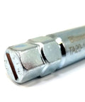 Close-up of the 10 Spline Lug Nut Tool Key For Passenger Cars And Small SUVs With 17mm And 19mm Hex Drives, steel finish, 1-pack