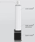 IP42 Rated Linear Actuator With Electric Stepper Motor Controller for automation, featuring limit switch and quiet motor.