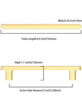Dimension details of 10 Pack 5 Inch Brushed Gold Cabinet Handles For Kitchen Cabinets And Drawers, Brushed Gold Cupboard Hardware Pulls, 128mm Length.