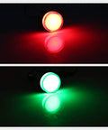 Six Pack Red Green Indicator Lights For AC DC 12V, 22mm Panel Mount showing red and green LED glow for projects