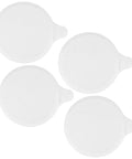 M METERXITY 4-Pack 5.9 in Silicone Tub Stopper, Bathtub Drain Stopper in white, featuring a textured surface for grip.