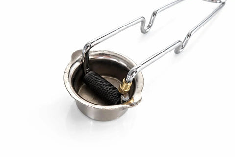 Close-up of Dual Flint Spark Striker Set 2 Pack for Welding Torches, showing heavy-duty steel construction and flint igniter.