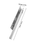 2 Pack Heavy Duty Full Extension Drawer Slides With Bottom Mounted Concealed Design For Hidden Smooth Sliding And Maximum Durability In Kitchen Workshop Or Desk Drawers, 36 cm