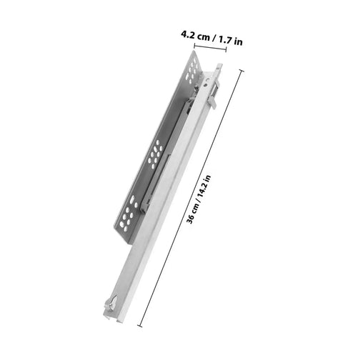 2 Pack Heavy Duty Full Extension Drawer Slides With Bottom Mounted Concealed Design For Hidden Smooth Sliding And Maximum Durability In Kitchen Workshop Or Desk Drawers, 36 cm