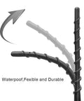 7 Inch Spiral Flexible Rubber Antenna Replacement For Toyota Tundra And Tacoma 2000 2025 with flexible bend demonstration