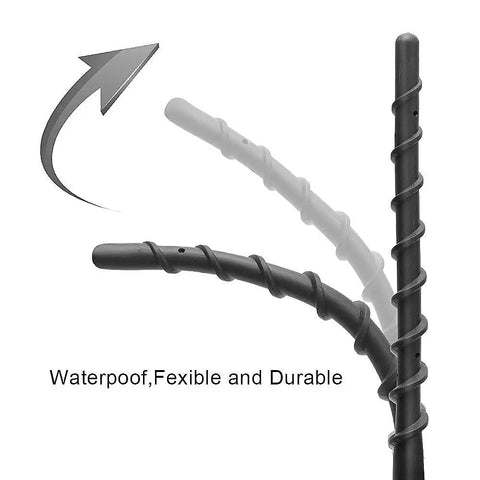 7 Inch Spiral Flexible Rubber Antenna Replacement For Toyota Tundra And Tacoma 2000 2025 with flexible bend demonstration
