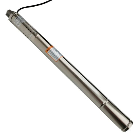 Built Like A Tank 1/2 Hp 110 Volt Stainless Steel Deep Well Submersible Water Pump showcasing sleek stainless steel design.