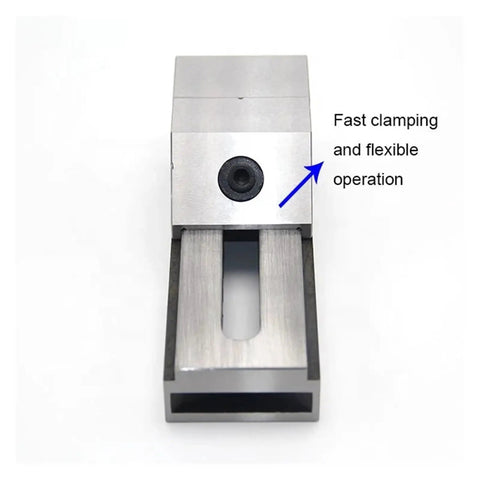Heavy Duty Manual Clamping Vise Featuring Rock Solid Grip And Powder Coated Steel Construction For CNC Machines front view showing fast clamping mechanism