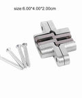 180 Degree Zinc Alloy Hidden Folding Door Hinges For Cabinets And Sliding Doors Built Tough Rustproof Stainless Steel Construction Durable Cabinet Hardware 43.7mm 60.4mm 68.8mm Or 94mm Options shown with screws.