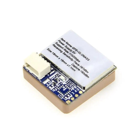 GPS Mini Module For M80 Drones Supports GPS GLONASS Galileo QZSS SBAS BDS FPV RC Racing Drone Accessory Real Time Position Tracking Remote Monitoring Replaceable Part, small rectangular device with circuit board and label.