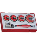 6 Piece Pipe Cutter And Deburring Set For Quick Tubing Cuts In Copper Plastic And Brass Pro Grade Kit in red case