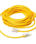 Polar Solar Extra Heavy Duty Outdoor Extension Cord Built Tough For Cold Weather And Rugged Use With SJEOOW Jacket High Visibility Yellow