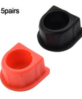 Red And Black Weatherproof Connector Dust Covers Kit, 10 Pieces For 50A To 350A Cable Runs, angled view showing 5 pairs