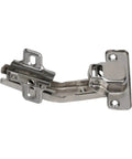 135 Degree Rotating Concealed Hinge For Cabinets And Doors, silver metal hinge in open position, visible screw holes for easy install.