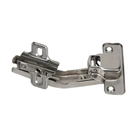 135 Degree Rotating Concealed Hinge For Cabinets And Doors, silver metal hinge in open position, visible screw holes for easy install.