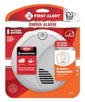 Smoke Alarm With 10 Year Sealed Battery And Dual Sensor Detection, SM310, package front view with safety details