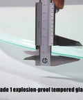 Measuring thickness of Tempered Glass Lazy Susan Turntable for beefy round tabletop with 10mm thick glass and stainless steel center