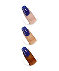 Navy Blue Gel Nail Polish Soak Off 0.5 Fl Oz UV LED Safe For Sensitive Skin HEMA Free TPO Free on various skin tones.